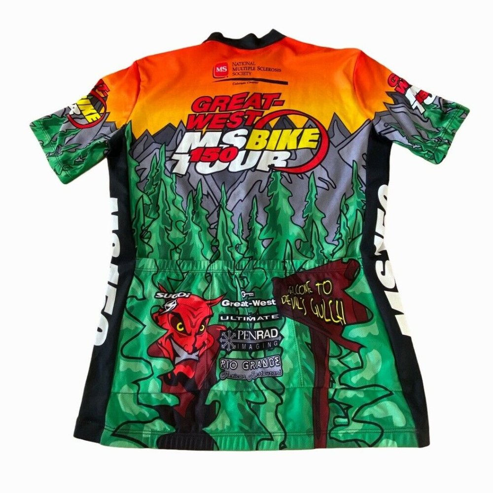 Sugoi Medium Devils Gulch MS Cycle Spin Jersey Zip - Picture 10 of 12